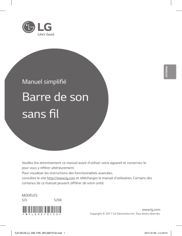 LG SJ5 Mode d'emploi | Fixfr