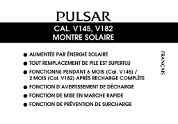 Pulsar V145 Manuel utilisateur