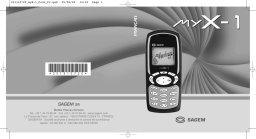 Sagem myX.1 Manuel utilisateur