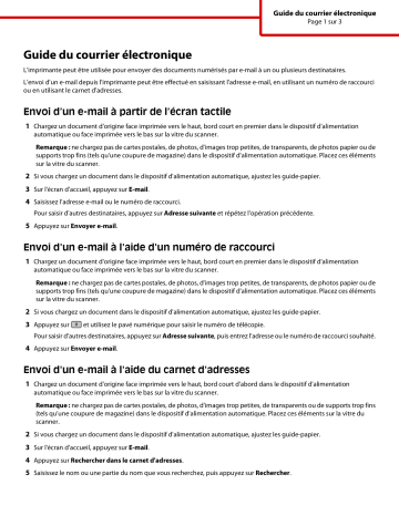 Manuel du propriétaire | Lexmark X738dte Manuel utilisateur | Fixfr