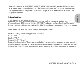 BlueTrek Surface Sound Duo Manuel utilisateur