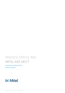 Mitel 632 Mitel 622 DECT Mode d'emploi