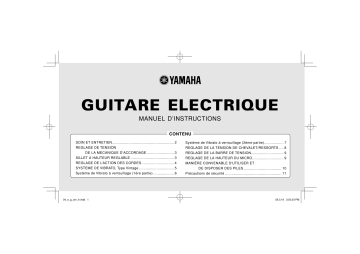 Manuel du propriétaire | Yamaha ELECTRIC GUITAR GENERAL Manuel utilisateur | Fixfr