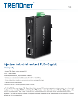 Trendnet TI-IG30 Hardened Industrial Gigabit PoE+ Injector Fiche technique