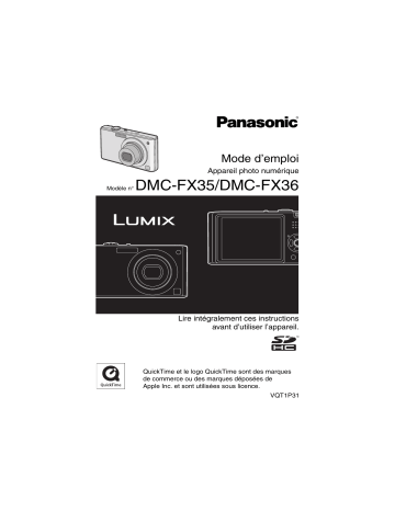 DMC FX36 | Panasonic DMC FX35 Mode d'emploi | Fixfr