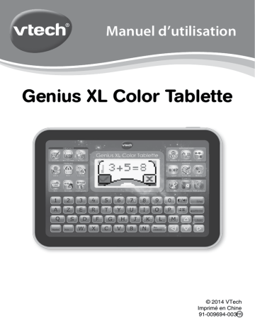 Mode d'emploi | VTech Genius XL Color Manuel utilisateur | Fixfr