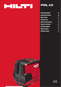 Hilti PML 42 Manuel utilisateur