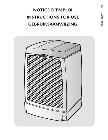 Manuel du propriétaire | CALOR CHAUFFAGE AQUACERAM 6299 Manuel utilisateur | Fixfr