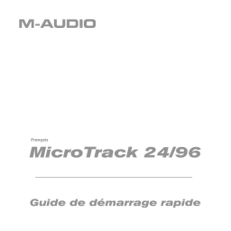 M-Audio MicroTrack 24/96 Manuel utilisateur