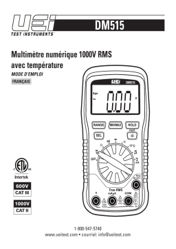 UEi DM515 True RMS 1000V Multimeter Manuel du propriétaire