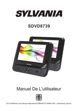 Sylvania SDVD8739 7″ DUAL SCREEN PORTABLE DVD PLAYER Manuel du propriétaire