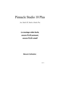 Pinnacle STUDIO10 PLUS Manuel utilisateur