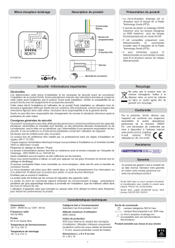 Somfy - Eclairage intérieur Mode d'emploi