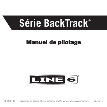 Manuel du propriétaire | Line 6 BackTrack Manuel utilisateur | Fixfr