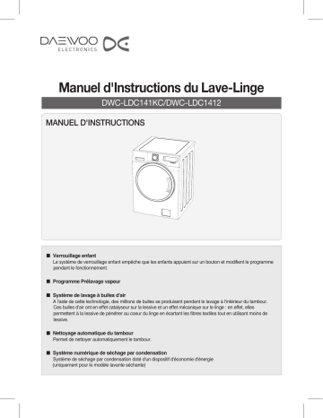 Manuel du propriétaire | Daewoo DWC-LDC1412SDWC-LDC1422S Manuel utilisateur | Fixfr