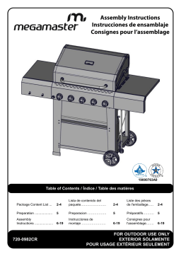 Megamaster 720-0982CR grill Manuel utilisateur