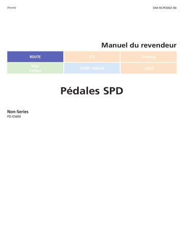 Shimano PD-ES600 Pédale (SPD) Manuel utilisateur | Fixfr