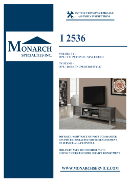 Monarch Specialties I 2536 TV STAND Manuel utilisateur