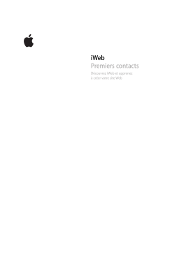 Apple iWeb Manuel utilisateur