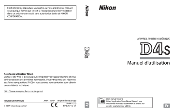 Nikon D4S Manuel utilisateur | Fixfr