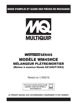 MQ Multiquip WM45HCE Manuel utilisateur