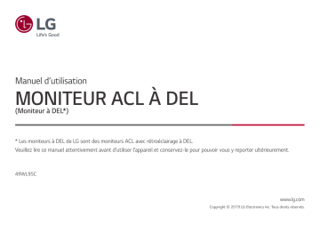 LG 49WL95C-W Manuel du propriétaire | Fixfr