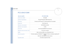 Sony PCG-GRX316MK Manuel utilisateur