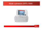 SFR V1640 Manuel utilisateur