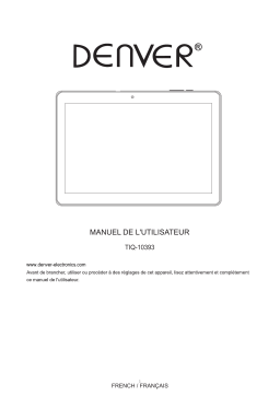 Denver TIQ-10393 10.1” Quad Core tablet Manuel utilisateur