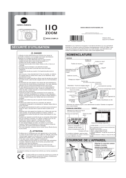 Minolta 110 ZOOM Manuel utilisateur