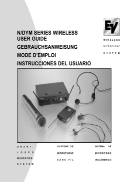Electro-Voice NDYM (Wireless) Manuel du propriétaire