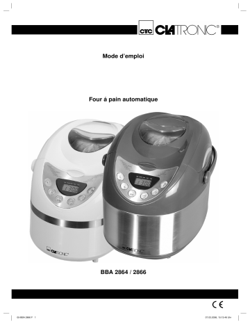 Manuel du propriétaire | CLARONIC BBA 2866 Manuel utilisateur | Fixfr