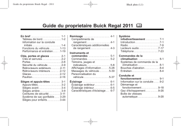 Buick Regal Manuel du propriétaire | Fixfr