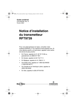 Micro Motion RFT9739 Manuel utilisateur
