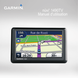 Garmin Nüvi 1490 TV Manuel utilisateur