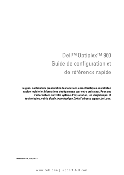 Dell OptiPlex 960 desktop Guide de démarrage rapide