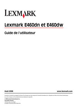 Lexmark E460DW Manuel utilisateur