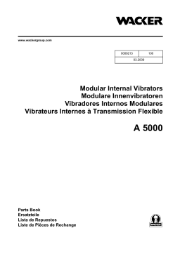 Wacker Neuson A5000 Modular Internal Vibrator Manuel utilisateur