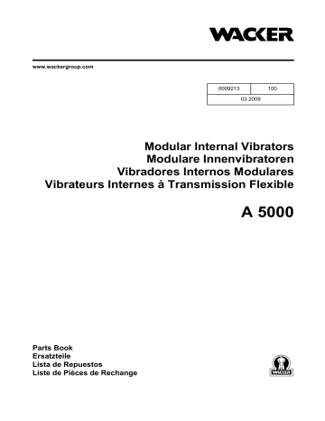 Wacker Neuson A5000 Modular Internal Vibrator Manuel utilisateur | Fixfr