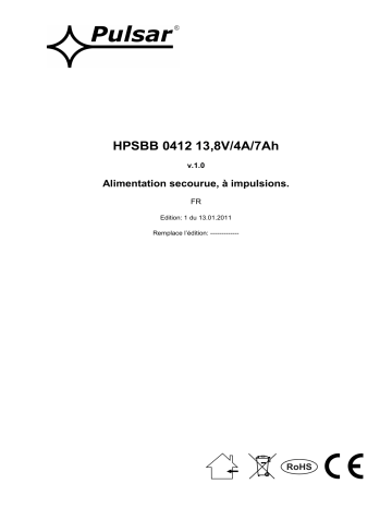 Mode d'emploi | Pulsar HPSBB0412 Manuel utilisateur | Fixfr