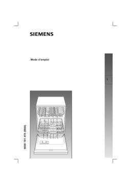 Siemens SE24M258EU Lave-vaisselle Manuel utilisateur