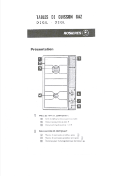 ROSIERES D2 GL Manuel utilisateur