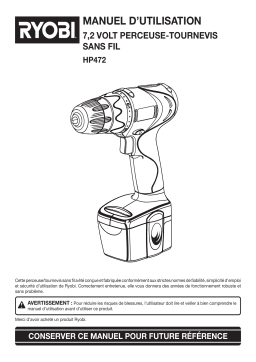 Ryobi HP472 Manuel utilisateur