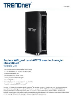 Trendnet TEW-824DRU AC1750 Dual Band Wireless Router Fiche technique