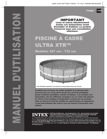Intex Kit piscine tubulaire Ultra XTR ø4,88 m Manuel utilisateur | Fixfr