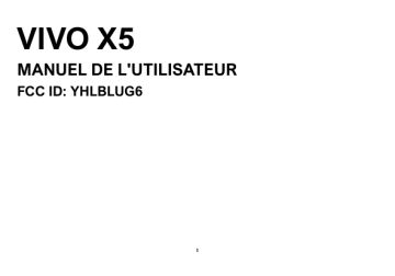 Blu VIVO X5 Manuel du propriétaire | Fixfr