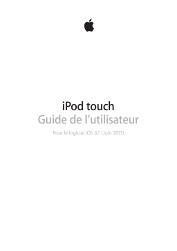Apple IPOD TOUCH 32 GO Manuel utilisateur