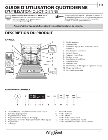 Mode d'emploi | Whirlpool WCIO 3T341 PE Manuel utilisateur | Fixfr