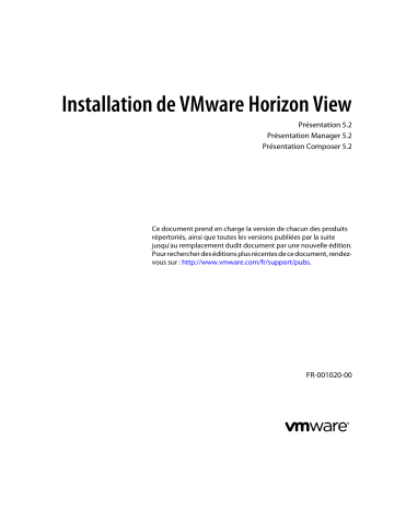 Mode d'emploi | VMware Horizon View 5.2 Manuel utilisateur | Fixfr