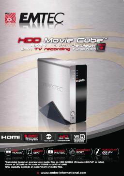 Emtec HDD MOVIE CUBE R700 Manuel utilisateur